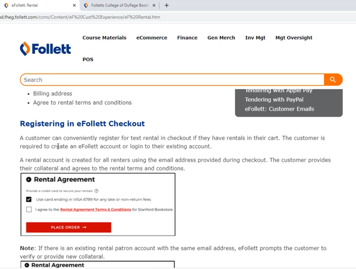 eFollett - TIP - Registering in eFollett Checkout