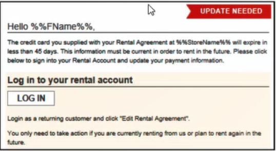RALPH - Update their rental agreement collateral
